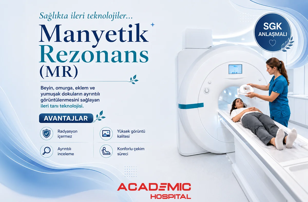 Son teknoloji, hızlı, güvenli MR için Academic Hospital'a bekliyoruz.